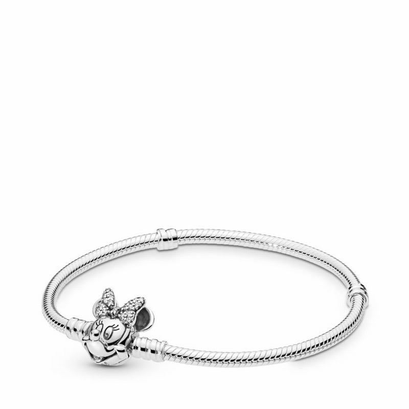 Pandora Disney, Shimmering Minnie Portrait Bracelet Ireland - Sterling Silver/Cubic Zirconia - 82149